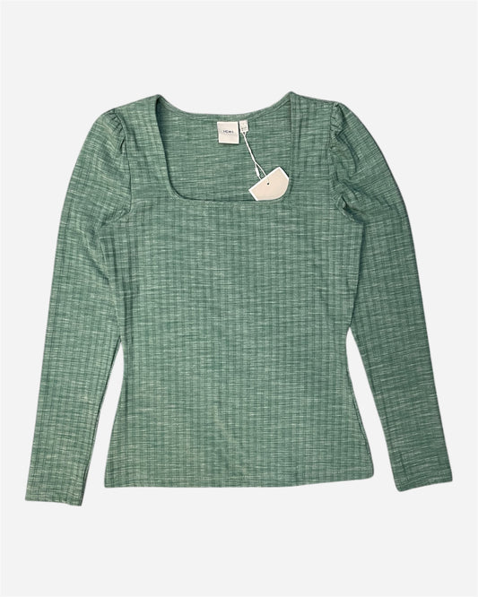 Ichi Green Slub Yarn Long Sleeve T-Shirt