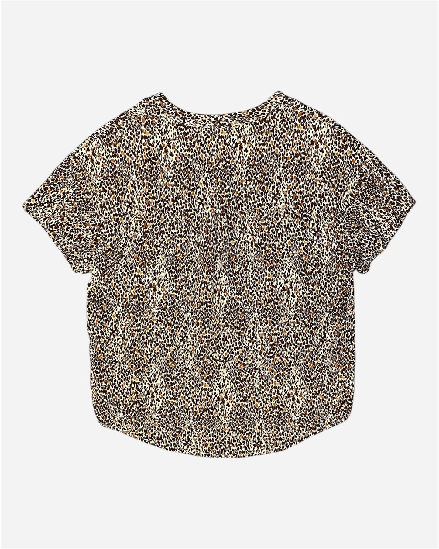 B Young Leopard Short Sleeve Blouse