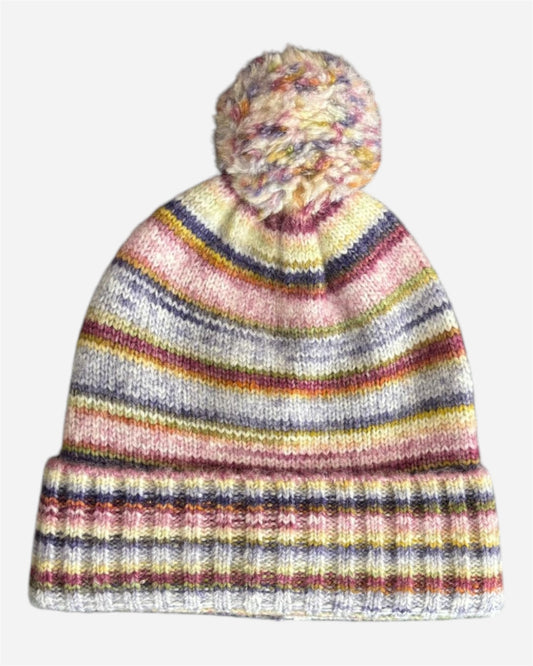 Ichi Striped Bobble Hat