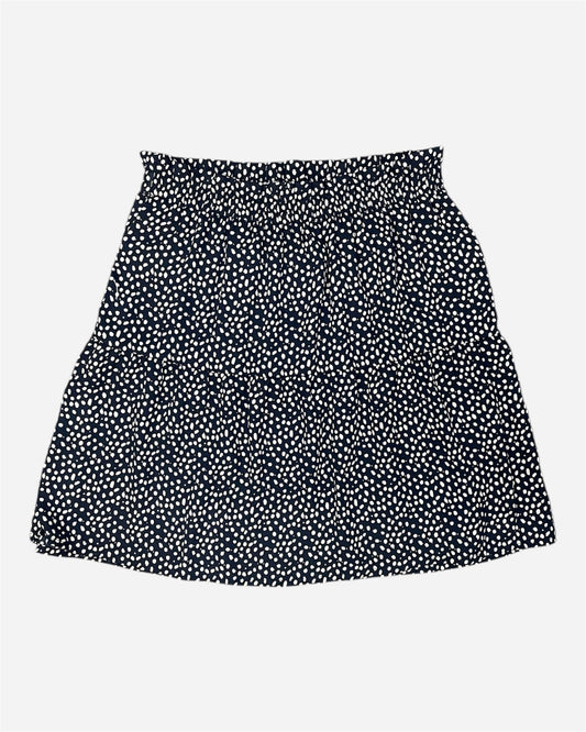 Ichi Navy Printed Mini Skirt