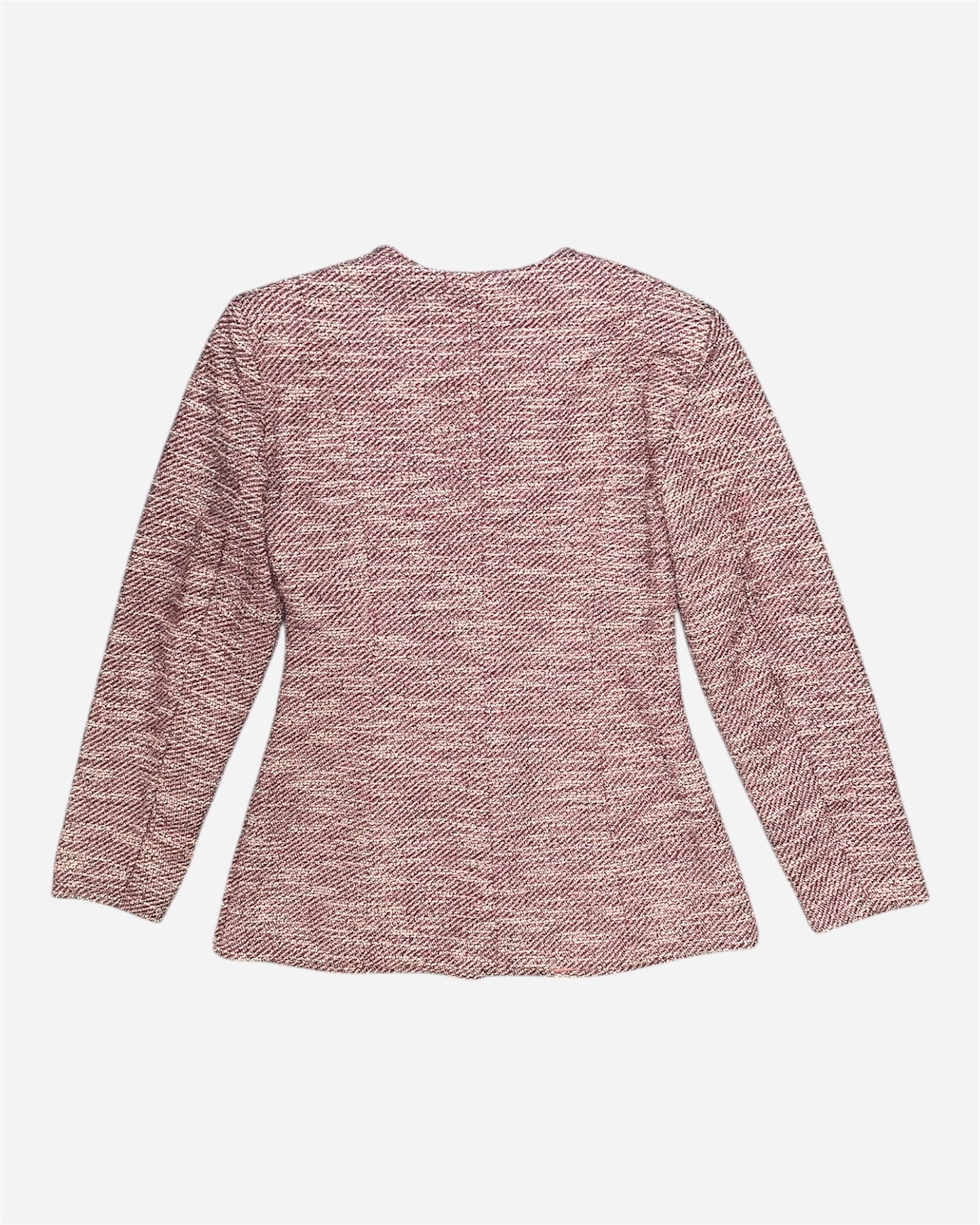 Ichi Pink Slub Textured Blazer