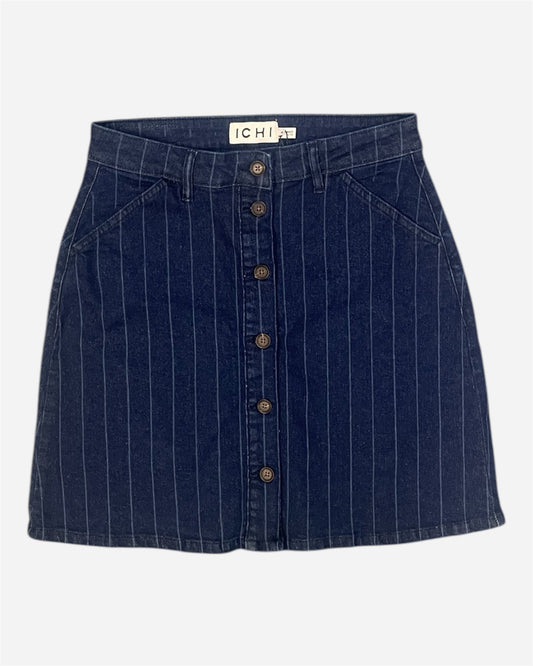 Ichi Raw Denim Mini Skirt